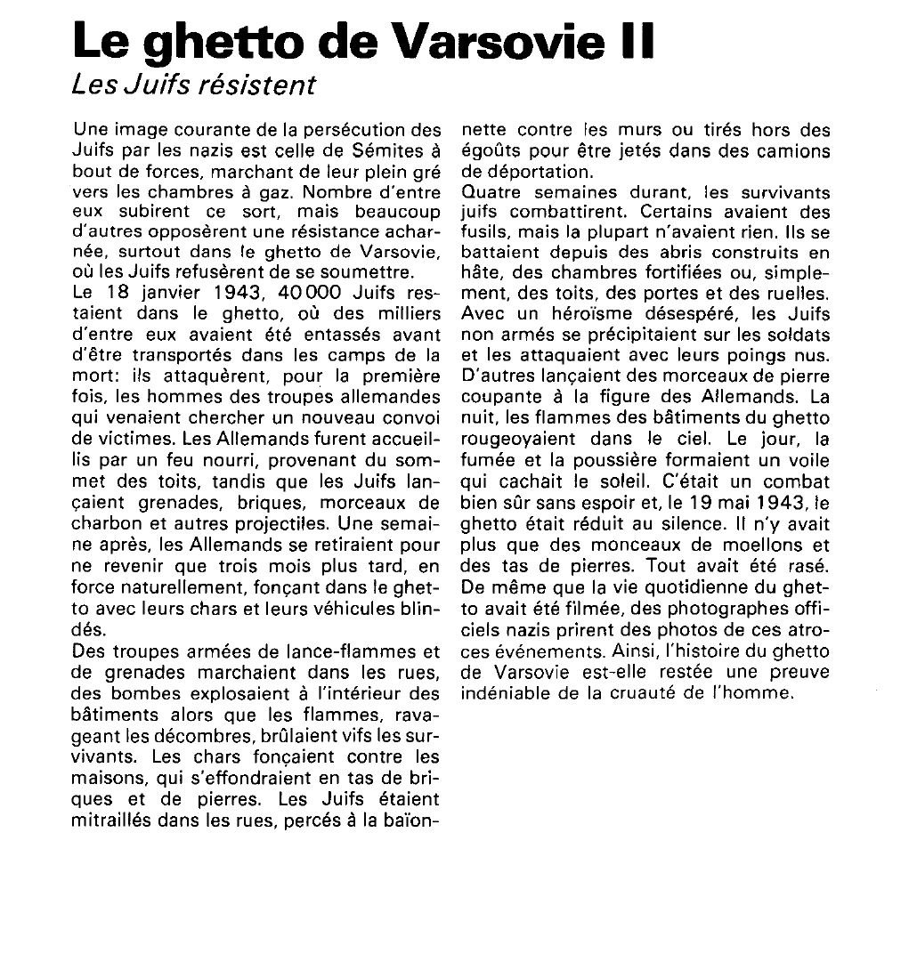 Prévisualisation du document Le ghetto de Varsovie (seconde guerre mondiale).