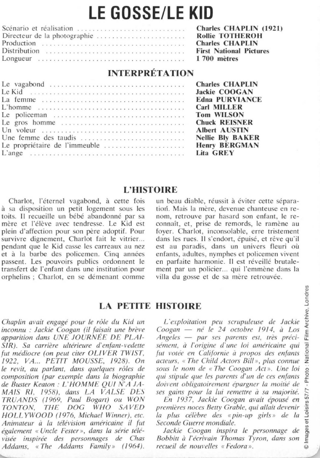 Prévisualisation du document LE GOSSE/LE KID