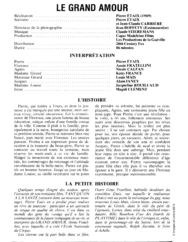 Prévisualisation du document LE GRAND AMOUR