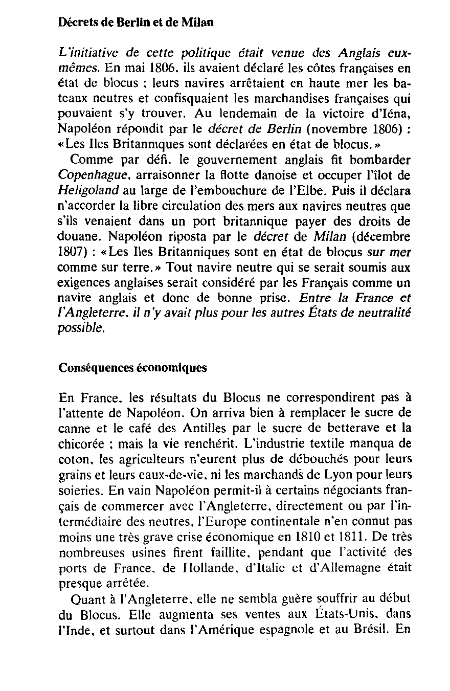Prévisualisation du document Le Grand Empire (1807-1811) : Le blocus continental - La cinquième coalition