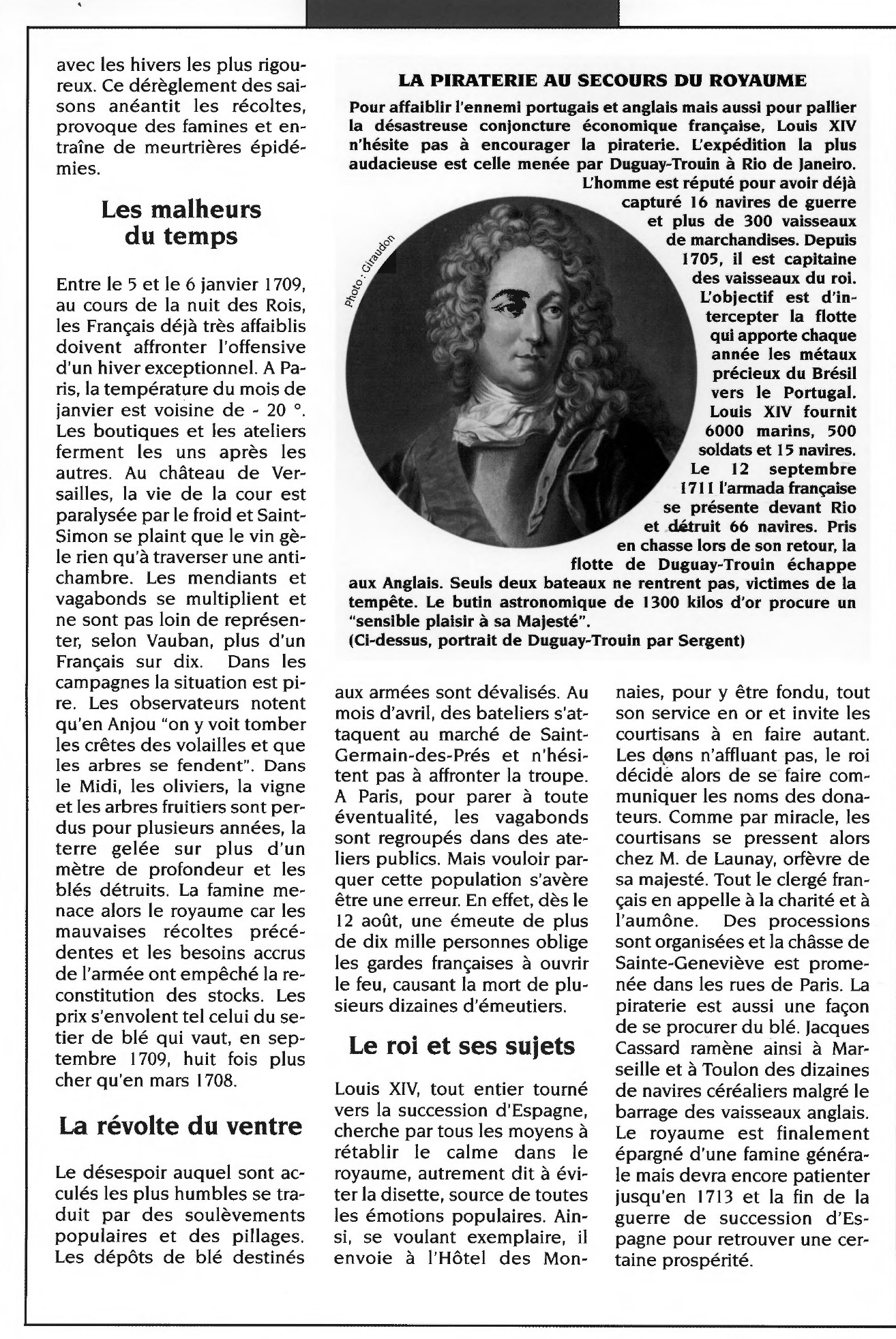 Prévisualisation du document Le " Grand Hiver " de 1709 (histoire)