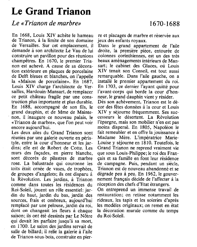 Prévisualisation du document Le Grand TrianonLe «Trianon de marbre».