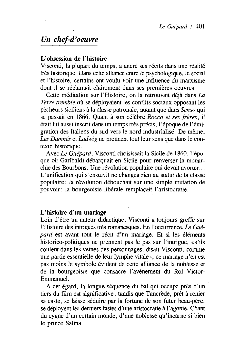 Prévisualisation du document Le Guépard 1963 Luchino Visconti (1906-1977)