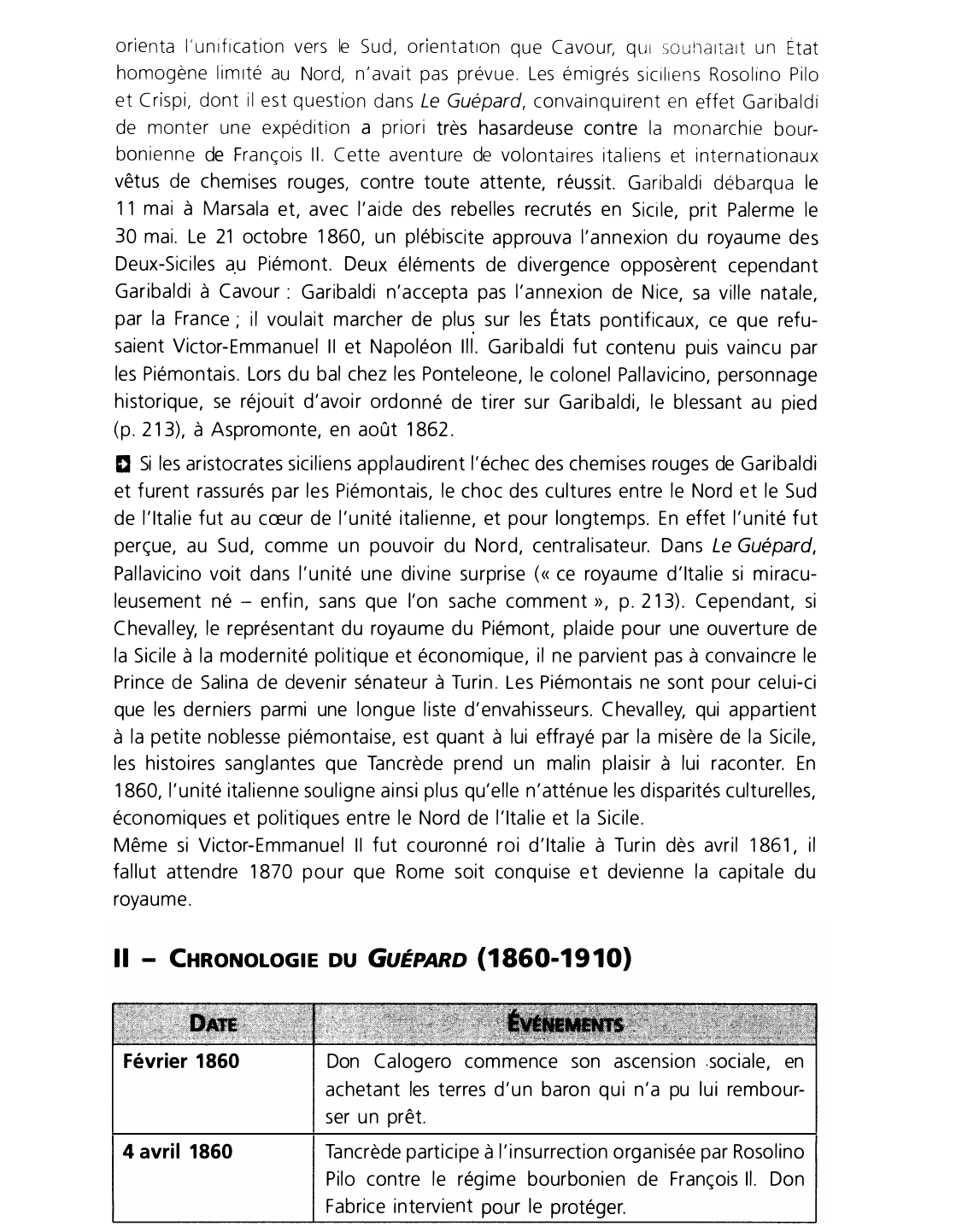 Prévisualisation du document Le Guépard: PRESENTATION DE L'œUVRE (fiche de lecture complète)