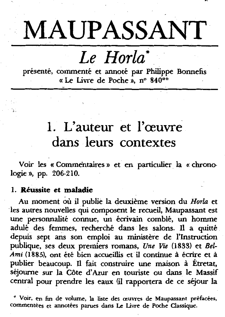 Prévisualisation du document Le Horla (Maupassant)