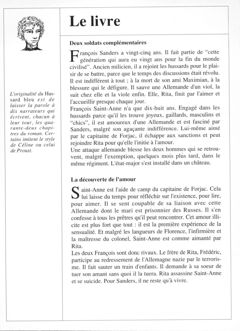 Prévisualisation du document Le Hussard bleu de Roger NIMIER
