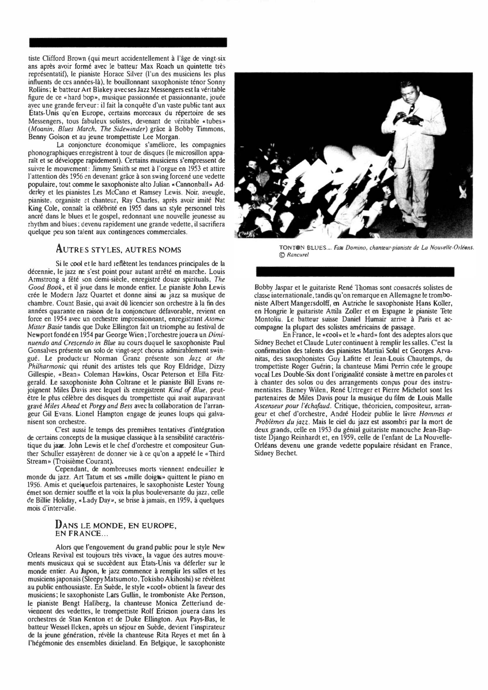 Prévisualisation du document Le Jazz de 1950 à 1959 : Histoire