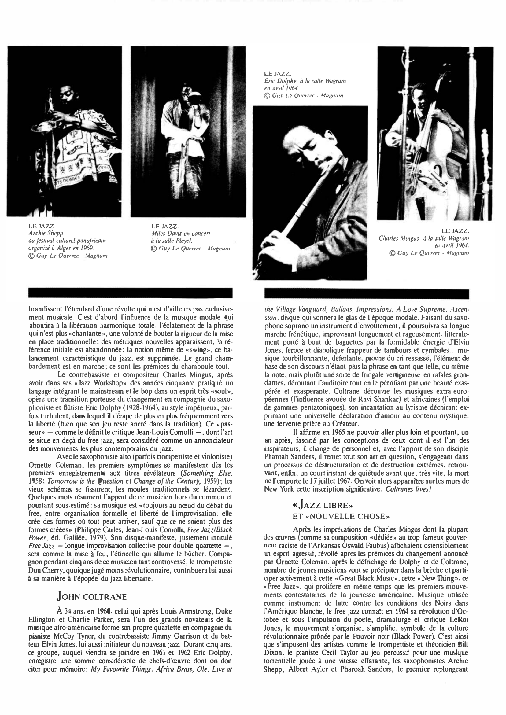 Prévisualisation du document LE  Jazz de 1960 à 1969 : Histoire