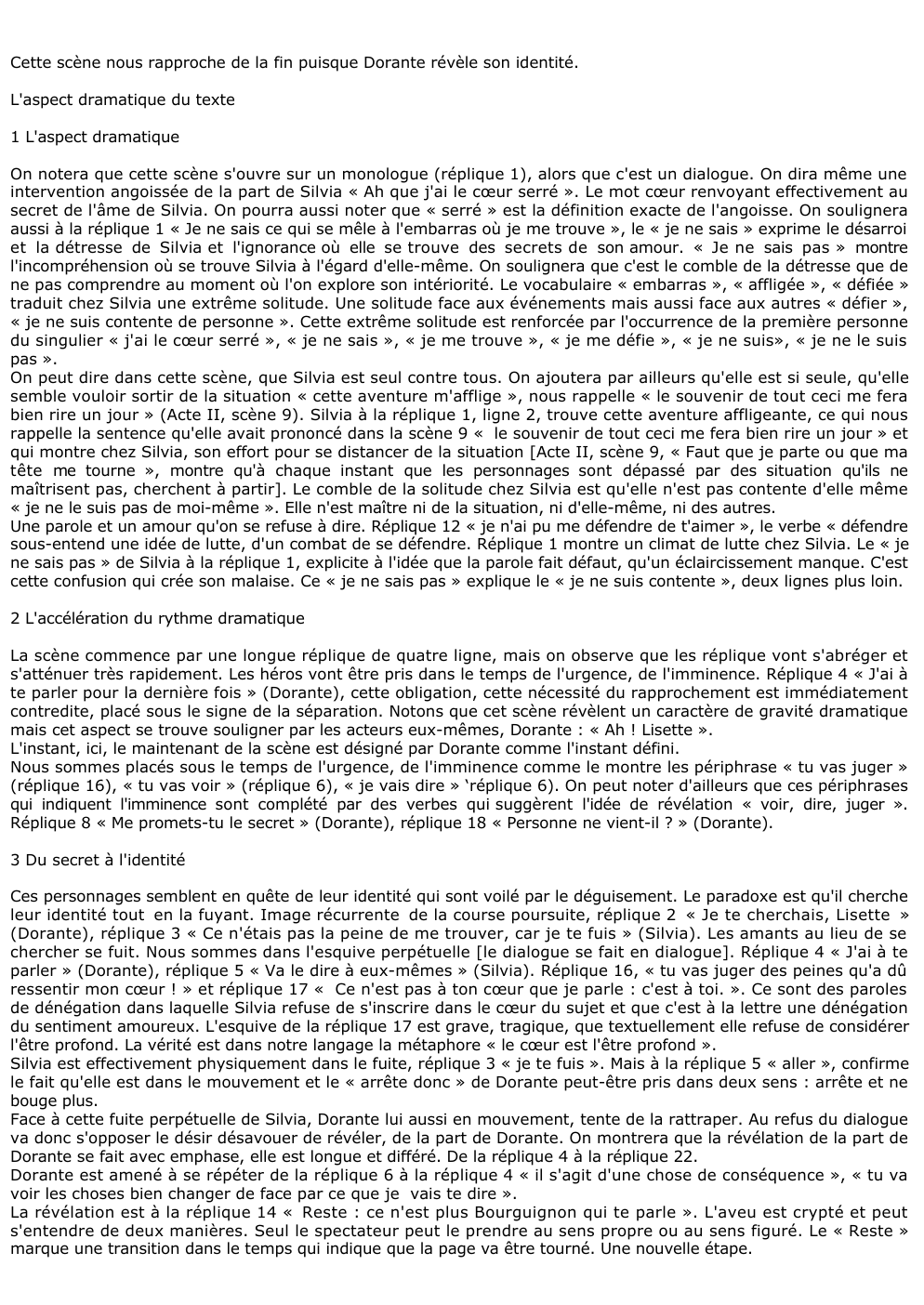 Prévisualisation du document Le Jeu de l'Amour et du Hasard, MARIVAUX, acte II scène 12