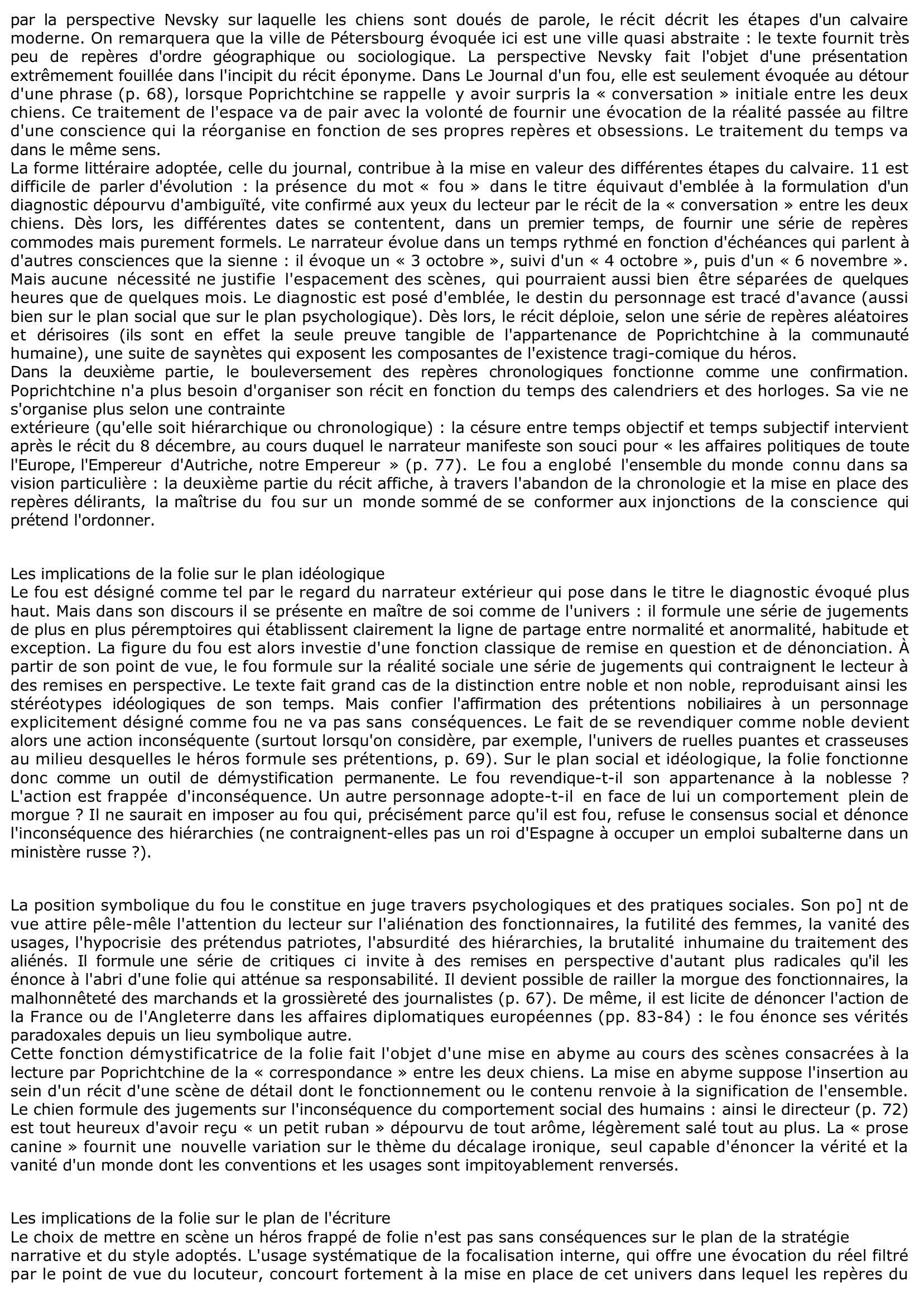 Prévisualisation du document LE JOURNAL D'UN FOU de GOGOL