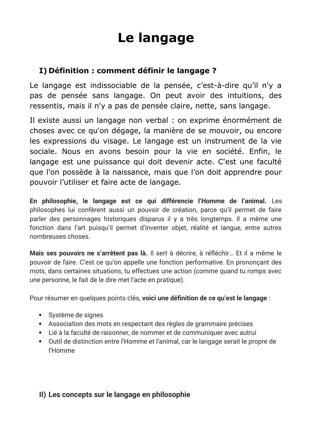 Prévisualisation du document le langage