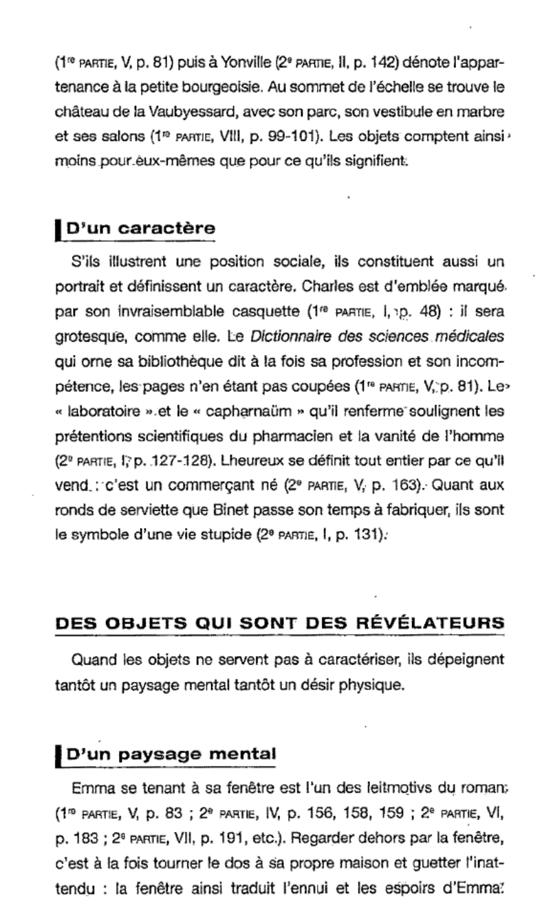 Prévisualisation du document Le langage des objets dans Madame Bovary de Flaubert