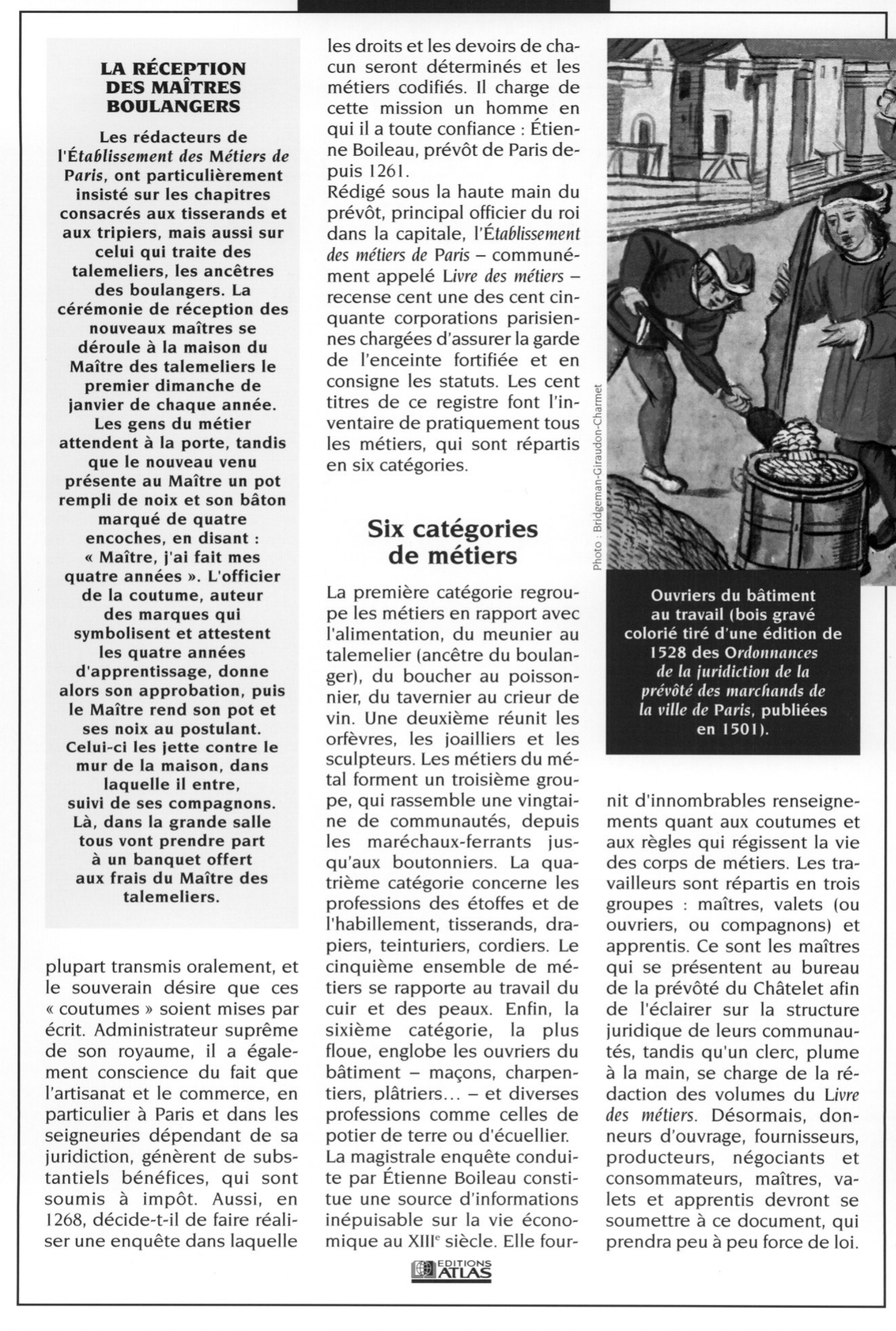 Prévisualisation du document Le « Livre des métiers » d'Étienne Boileau