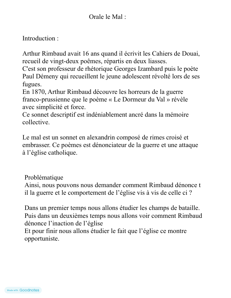 Prévisualisation du document Le Mal d’Arthur Rimbaud