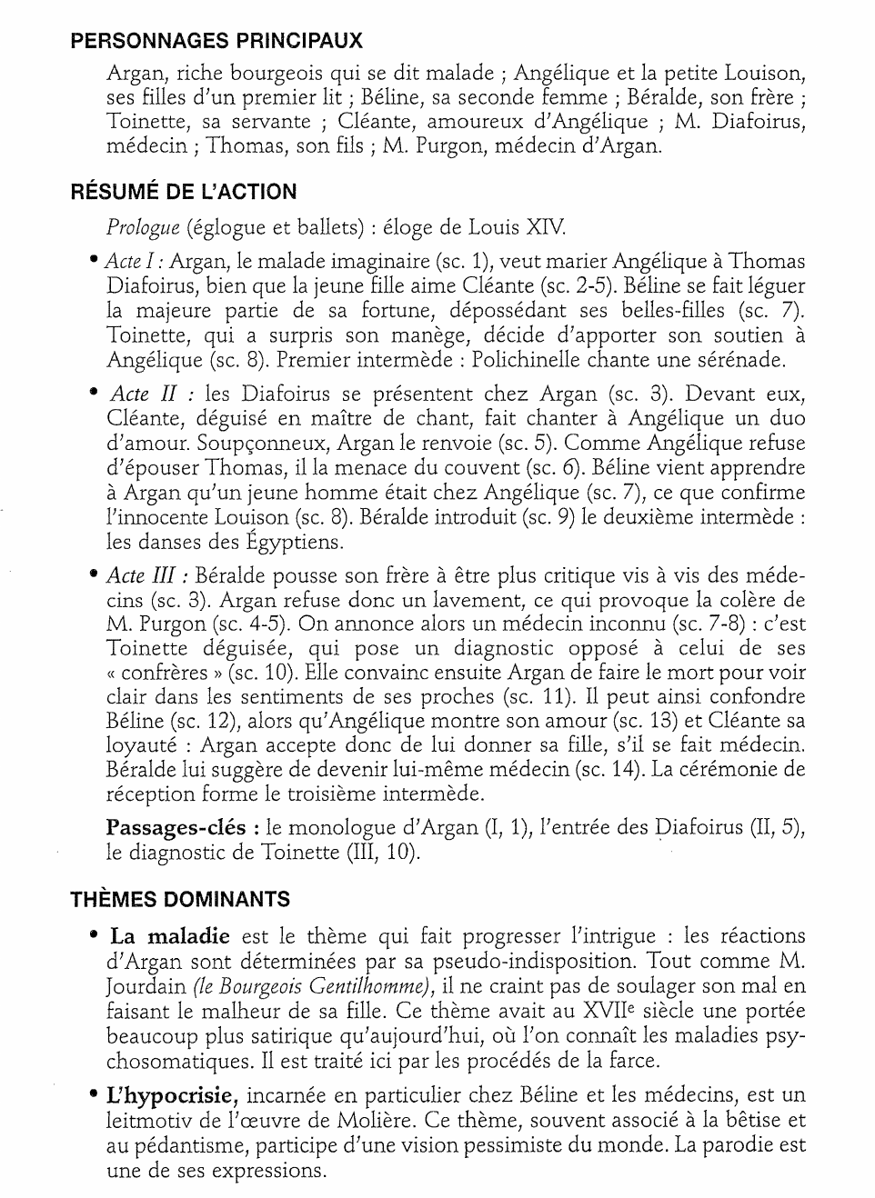 Prévisualisation du document Le Malade imaginaire de Molière (analyse détaillée)