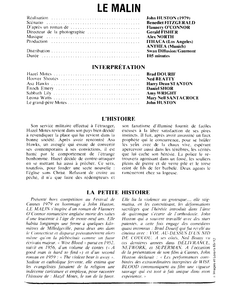 Prévisualisation du document LE MALIN