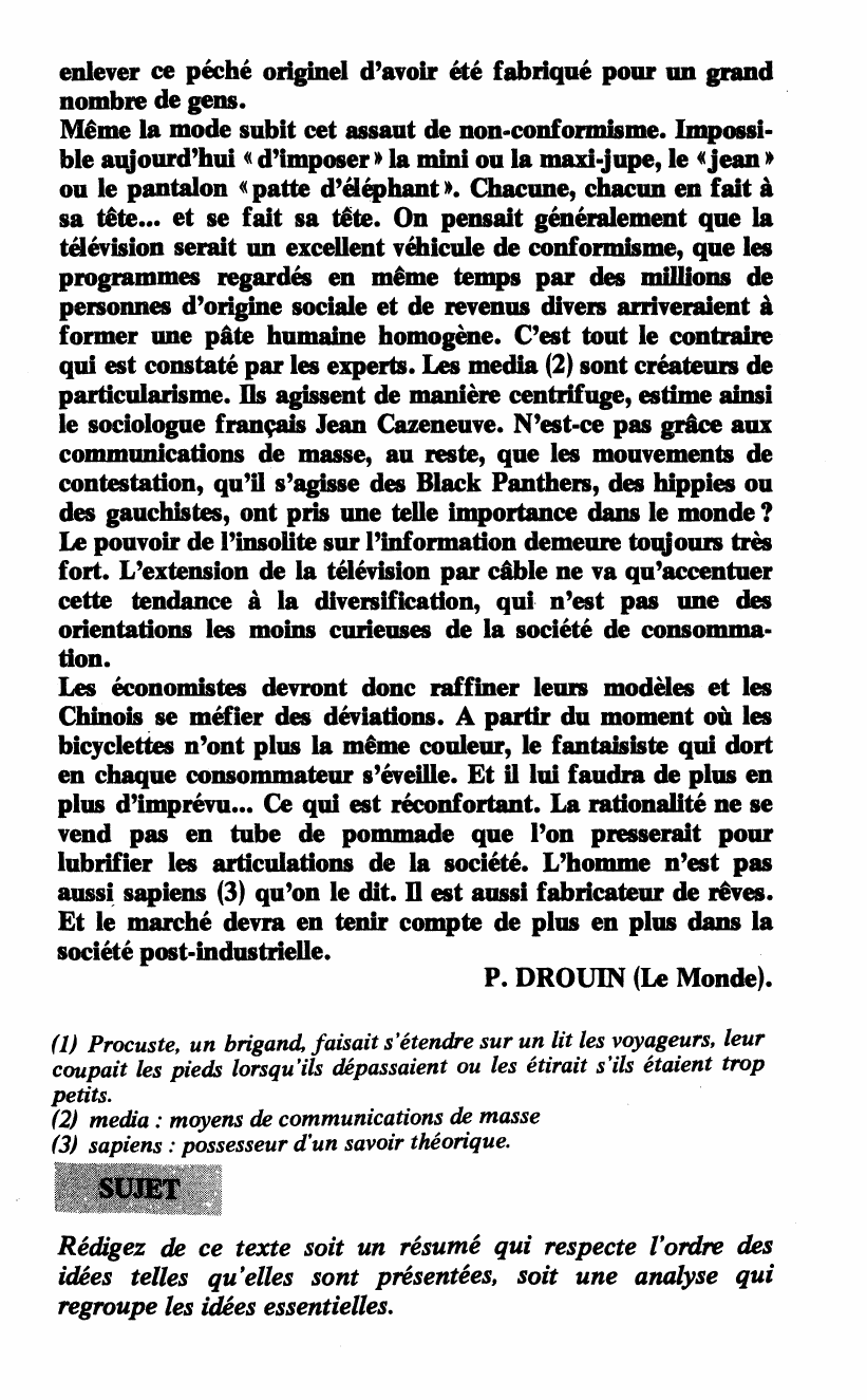 Prévisualisation du document LE MARCHE DE L'IMPRÉVU. P. DROUIN