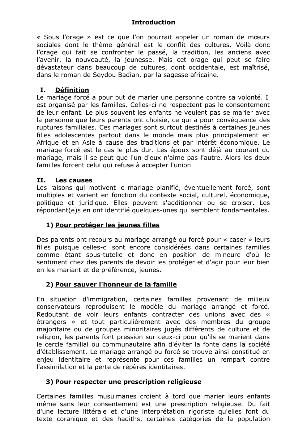 Prévisualisation du document le mariage dans une si longue lettre