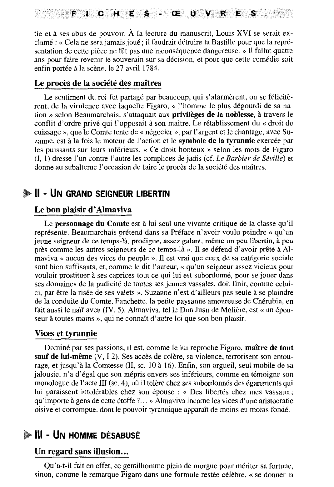 Prévisualisation du document Le Mariage de Figaro (1784)