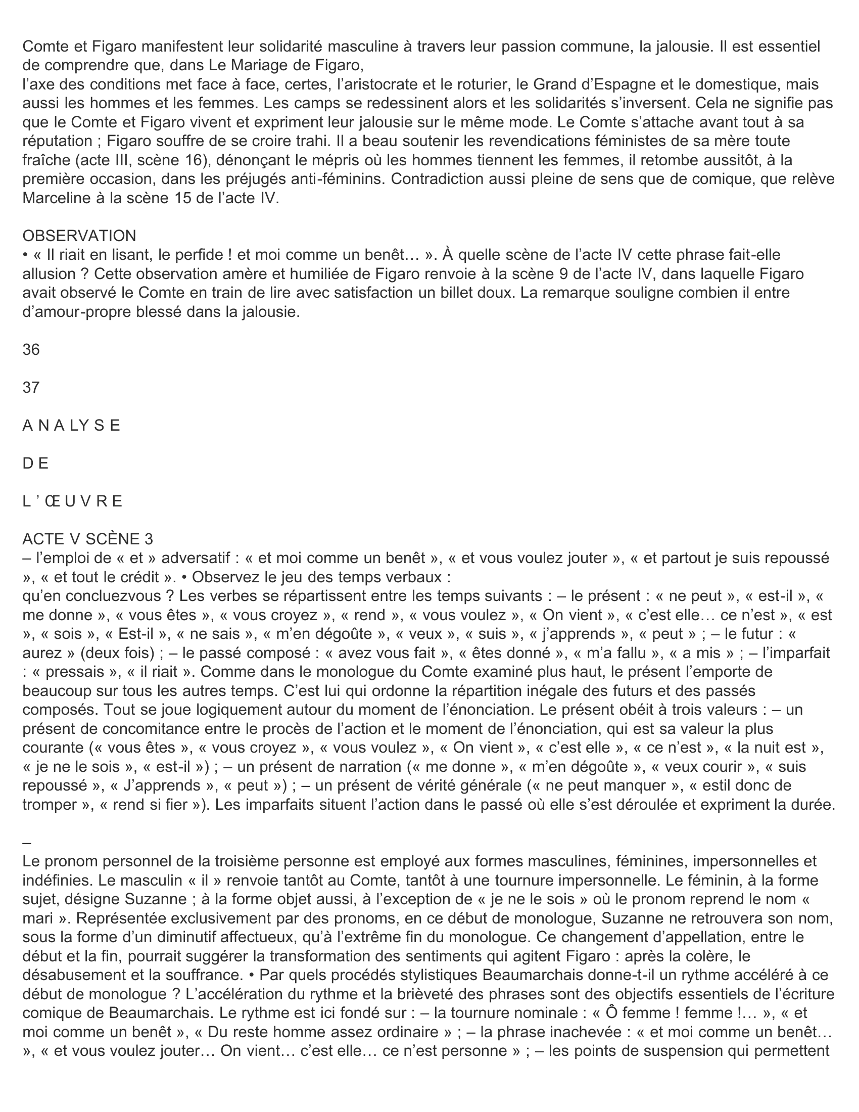 Prévisualisation du document Le mariage de figaro - ACTE V SCÈNE 3