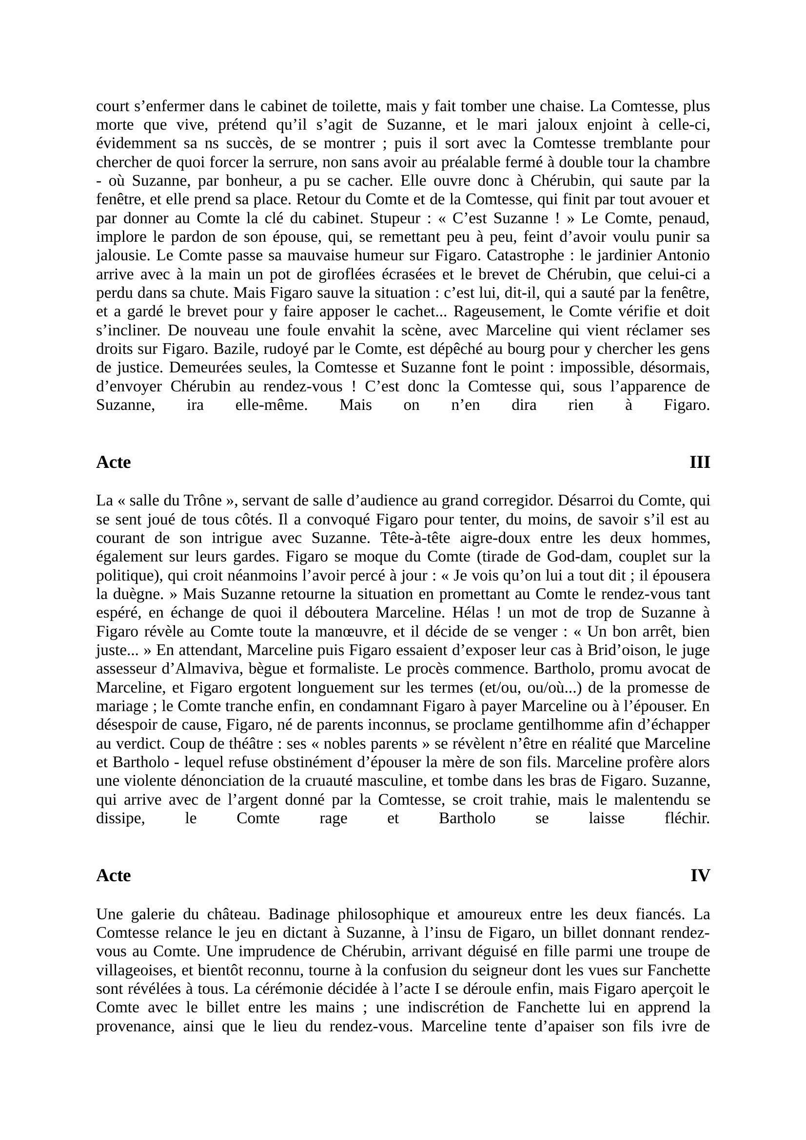 Prévisualisation du document Le Mariage de Figaro, le résumé