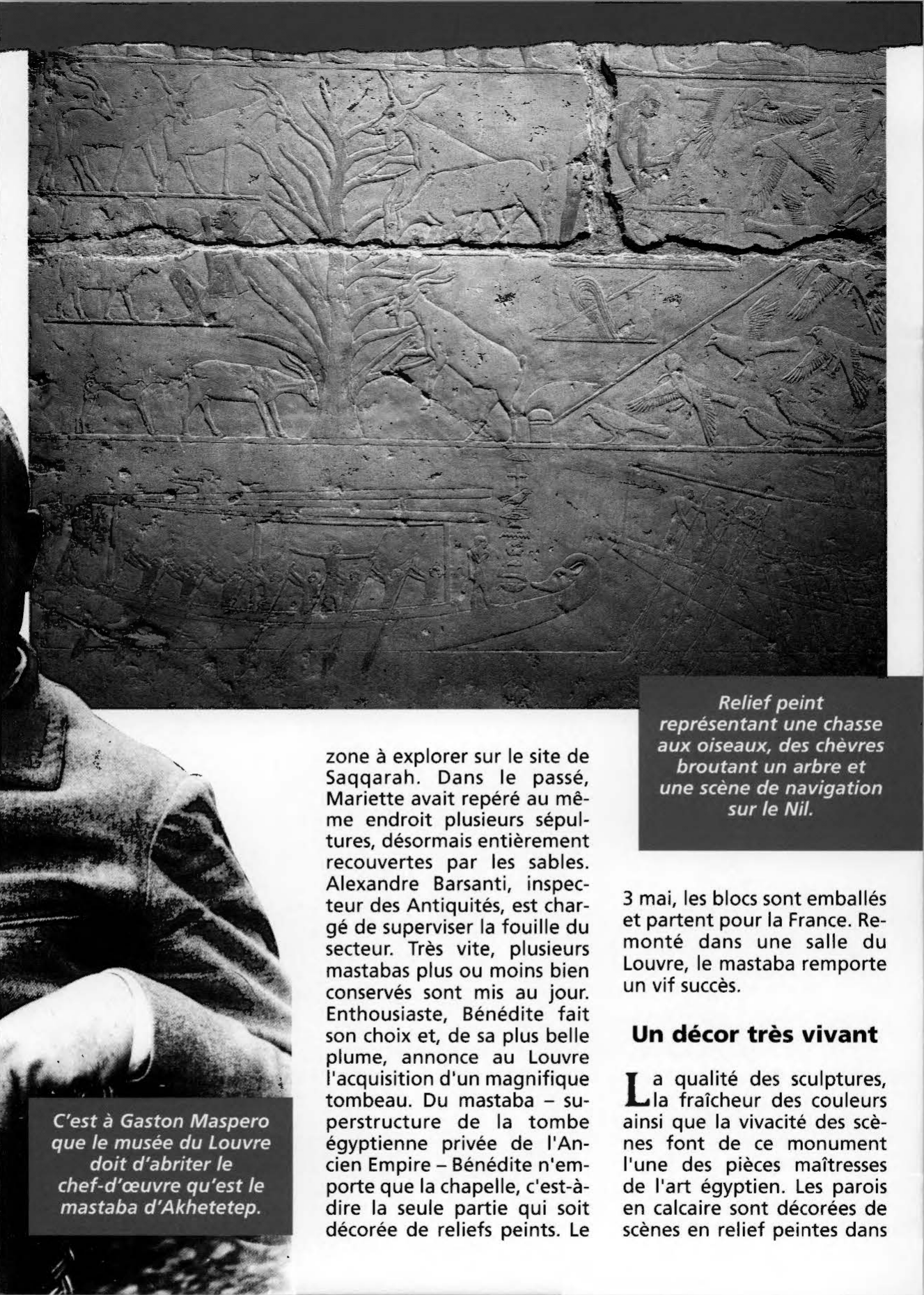 Prévisualisation du document Le mastaba d'Akhethetep s'expose au Louvre