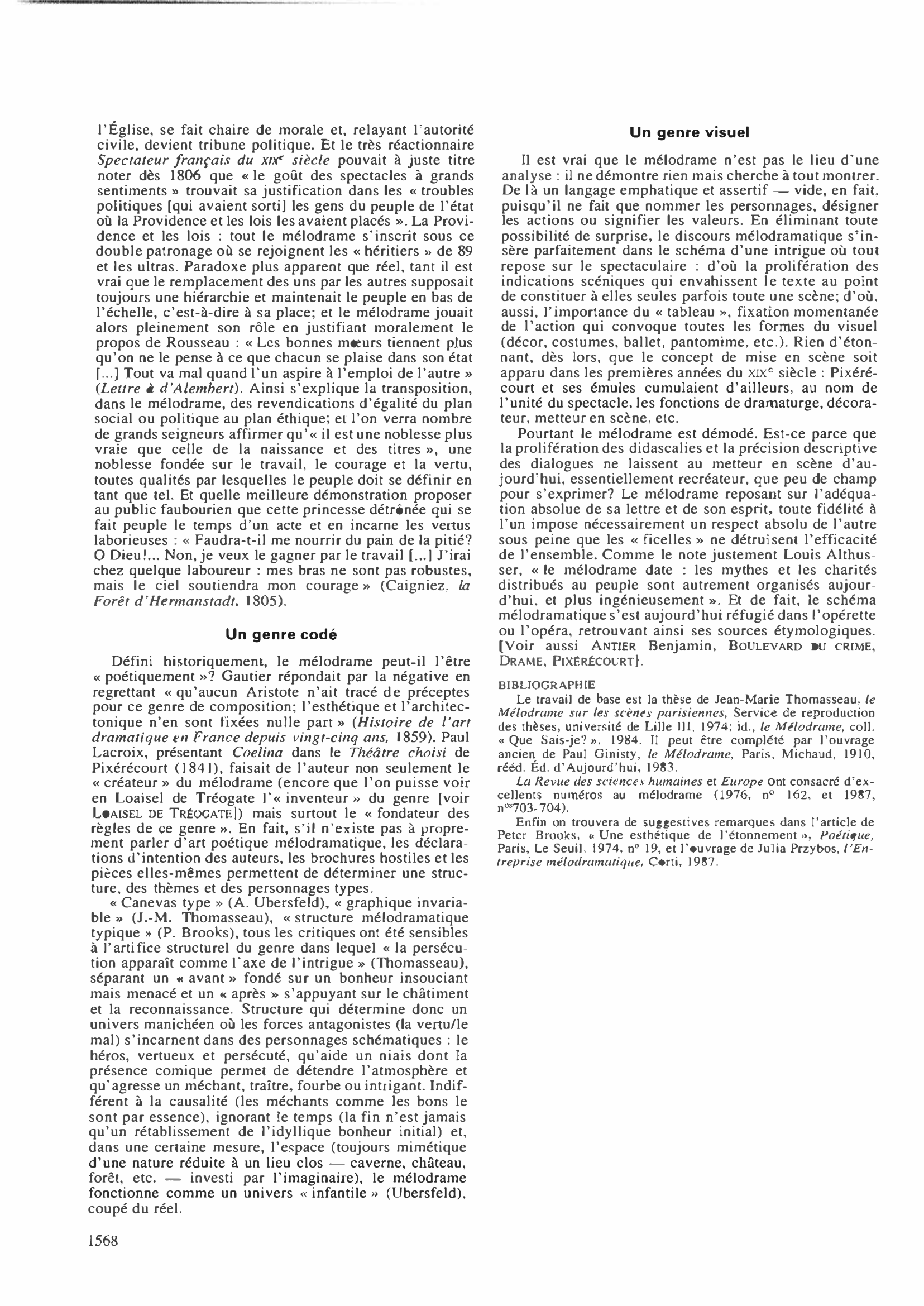Prévisualisation du document LE MÉLODRAME (Histoire de la littérature)