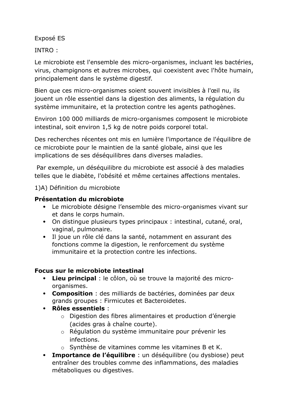 Prévisualisation du document le microbiote intestinal