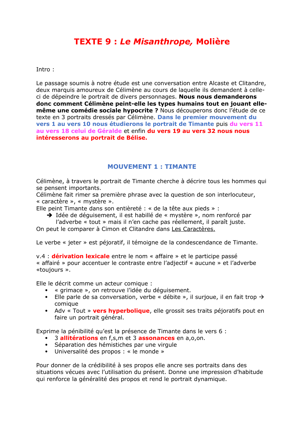 Prévisualisation du document Le Misanthrope