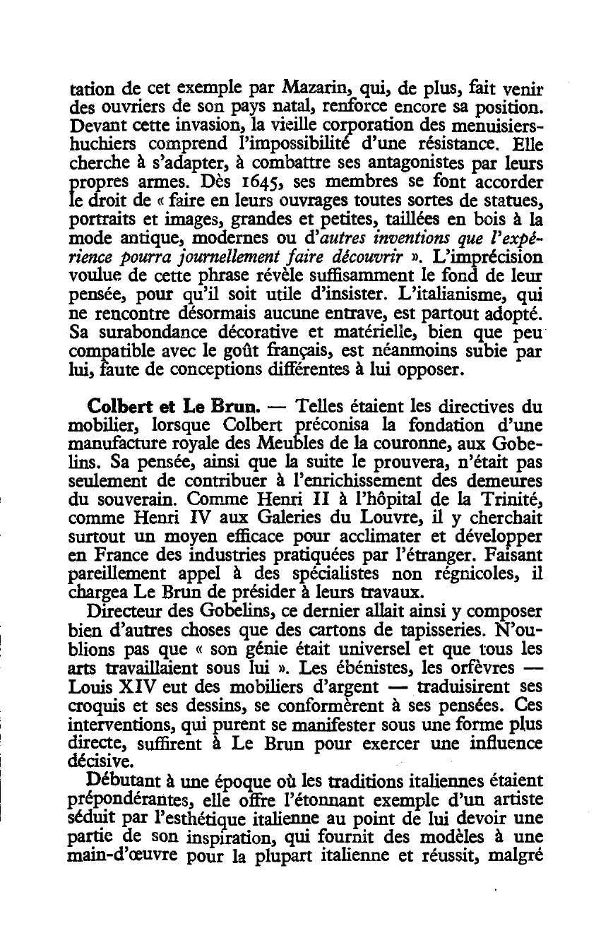 Prévisualisation du document Le Mobilier (style Louis XIV)