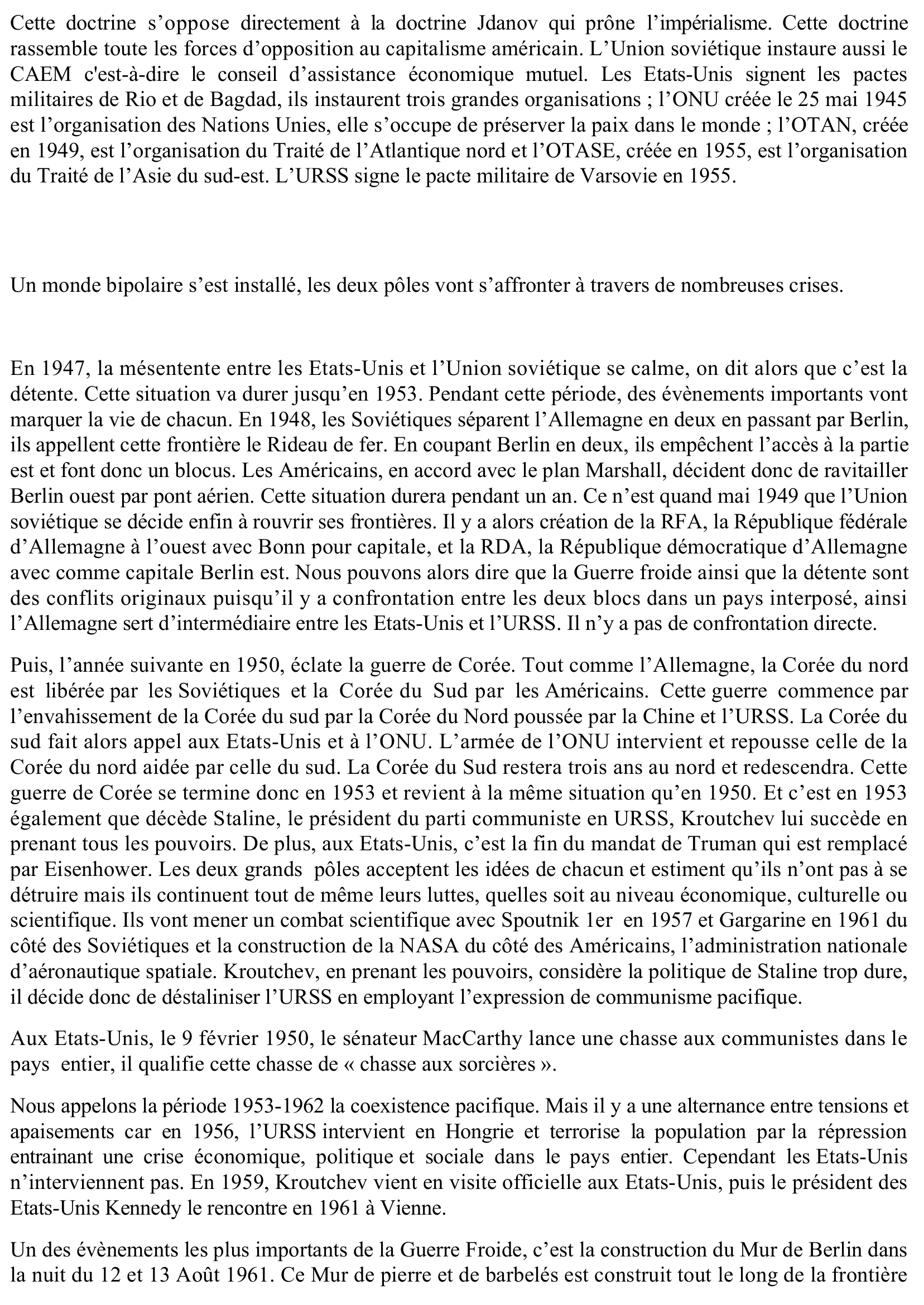 Prévisualisation du document Le modèle américain et la modèle soviétique : deux modèles qui s'affrontent pendant la Guerre Froide de 1947 à 1991 (Histoire)