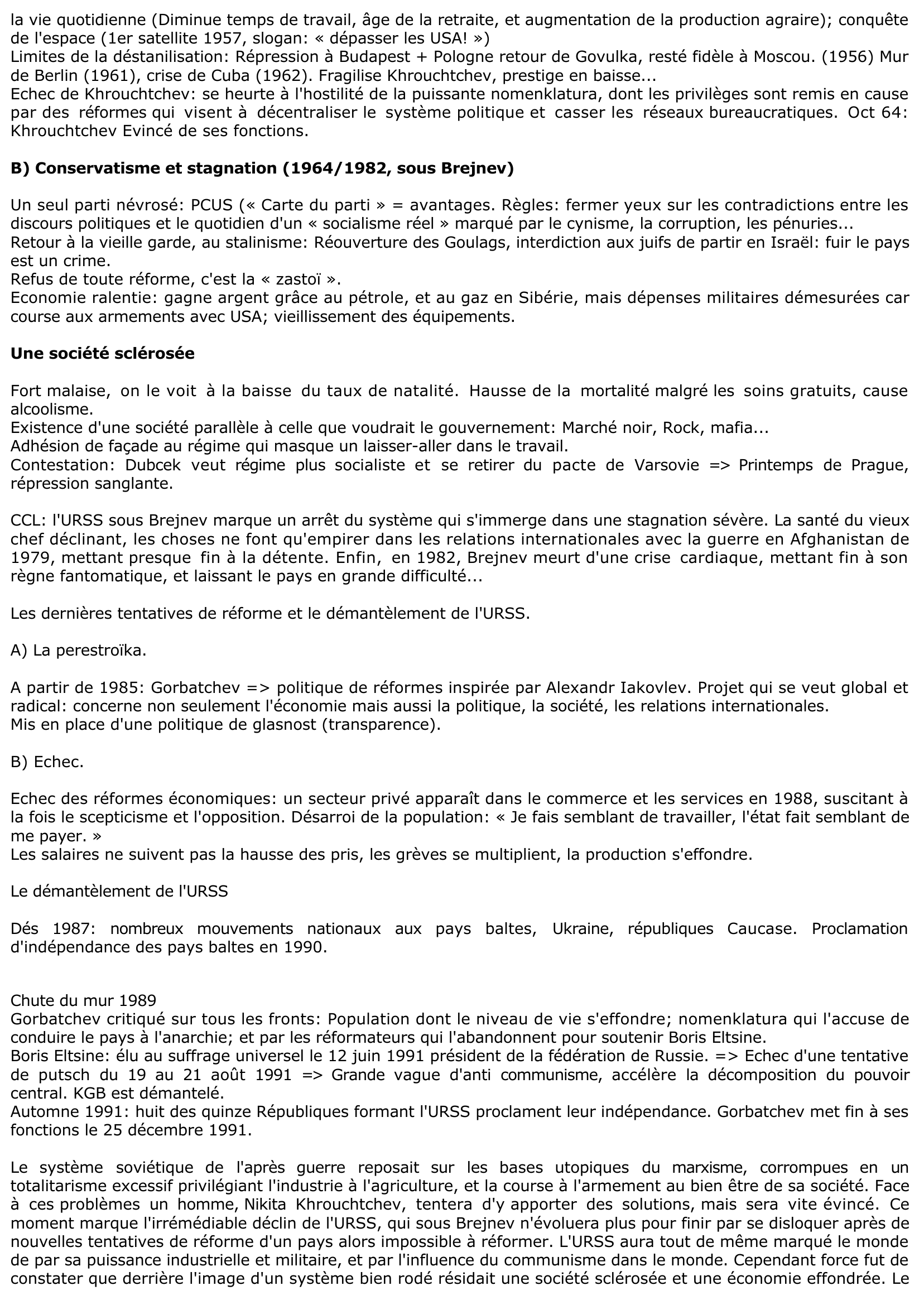 Prévisualisation du document Le modèle soviétique et son évolution de 1945 à 1991 (Histoire)