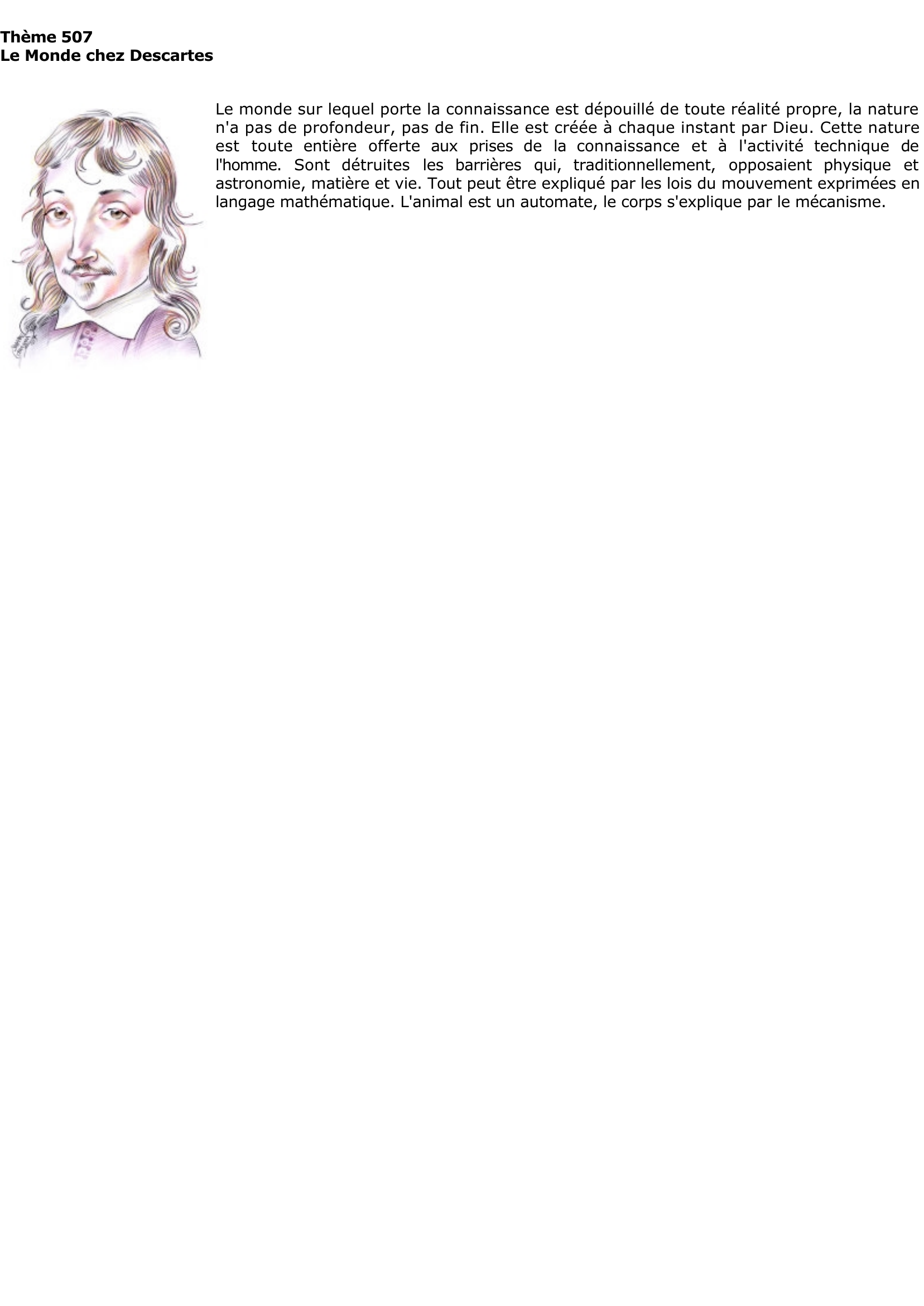 Prévisualisation du document Le Monde chez Descartes