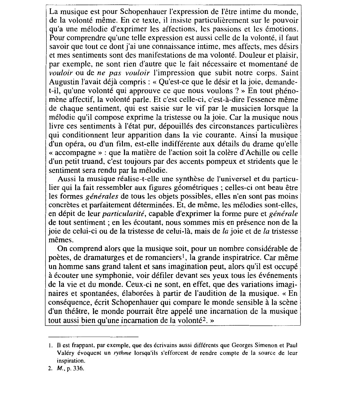 Prévisualisation du document Le Monde comme volonté et comme représentation, § 52 - Schopenhauer. Commentaire