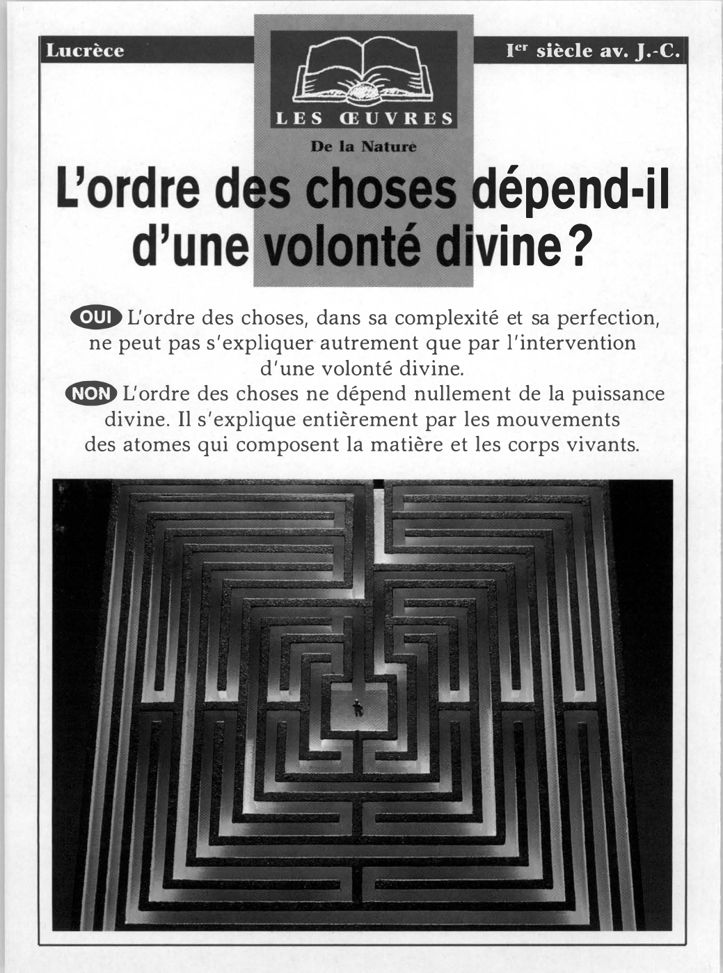 Prévisualisation du document Le monde dépend-il de Dieu ?