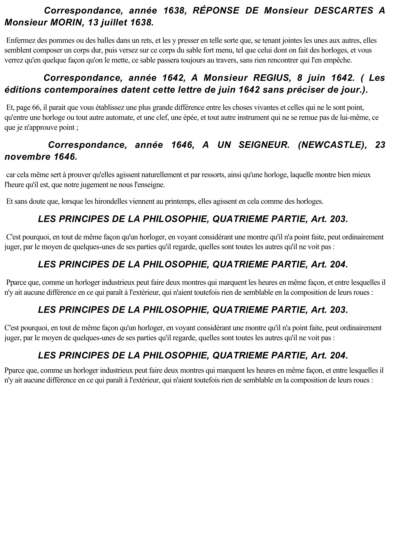 Prévisualisation du document Le mot "horloge" chez René DESCARTES