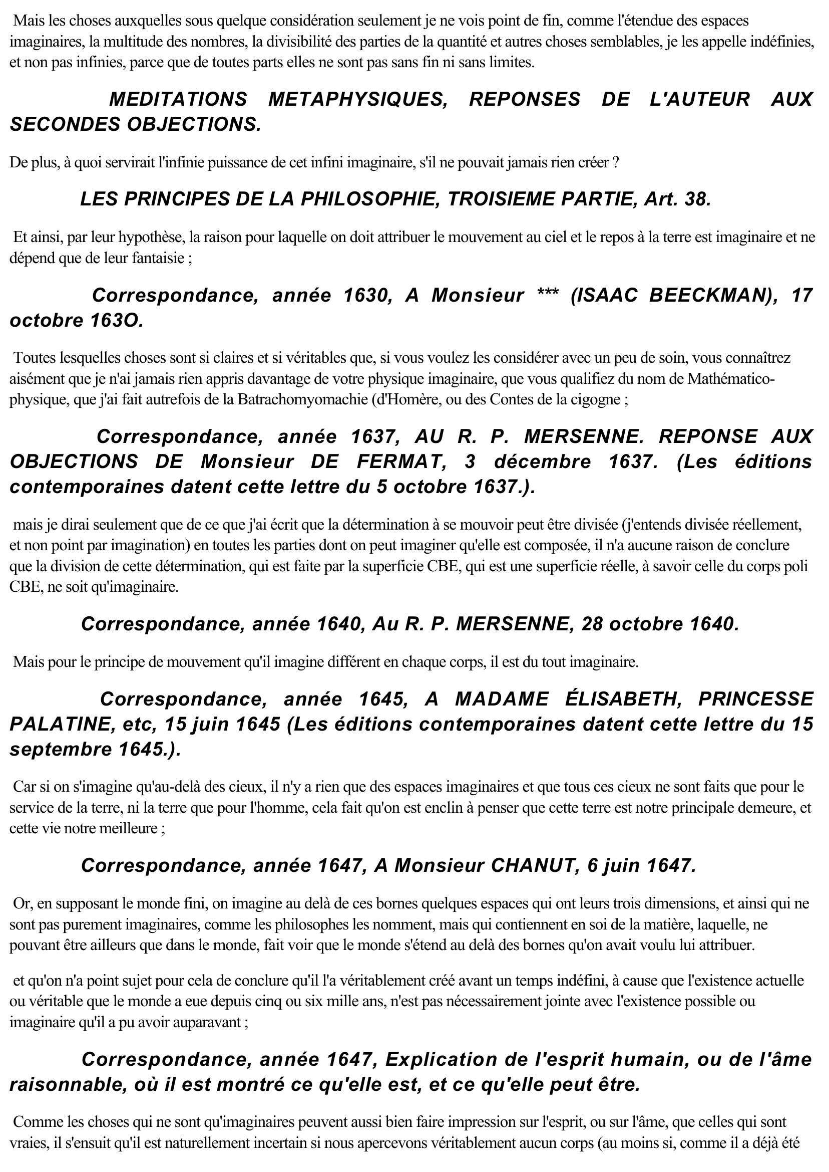 Prévisualisation du document Le mot "imaginaire" chez René DESCARTES
