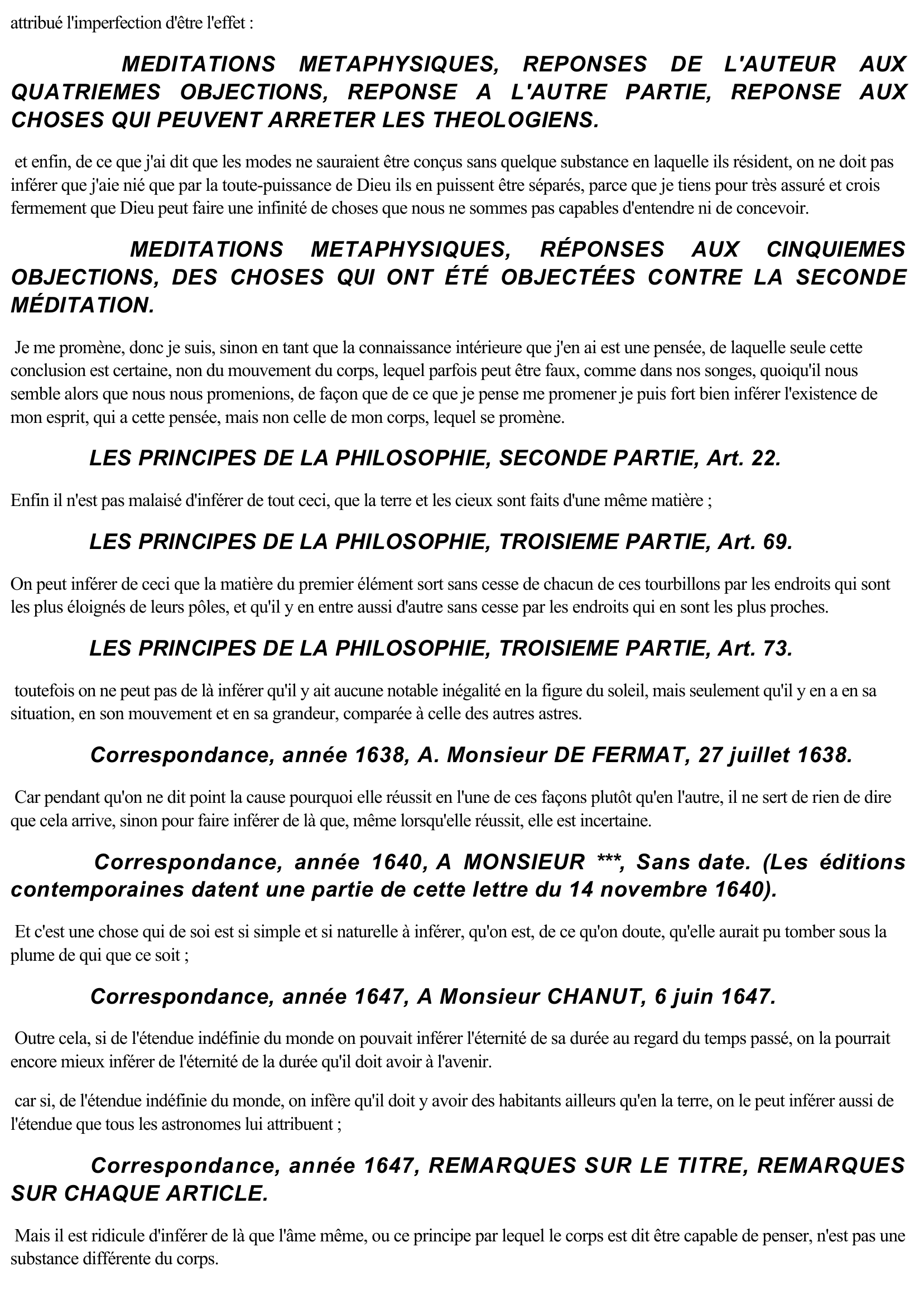Prévisualisation du document Le mot "inférer" dans l'oeuvre de René DESCARTES