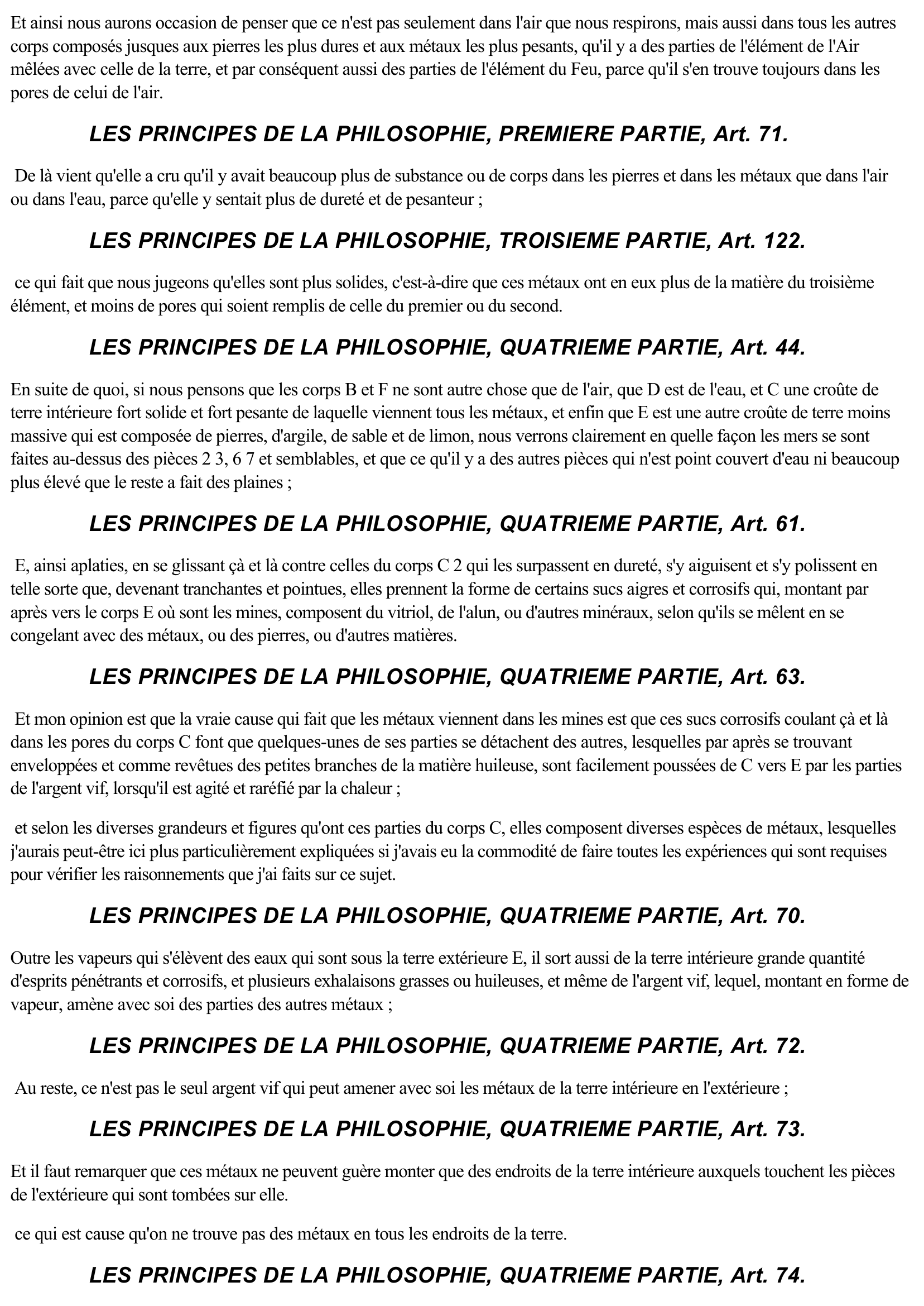 Prévisualisation du document Le mot "métaux" dans l'oeuvre de DESCARTES