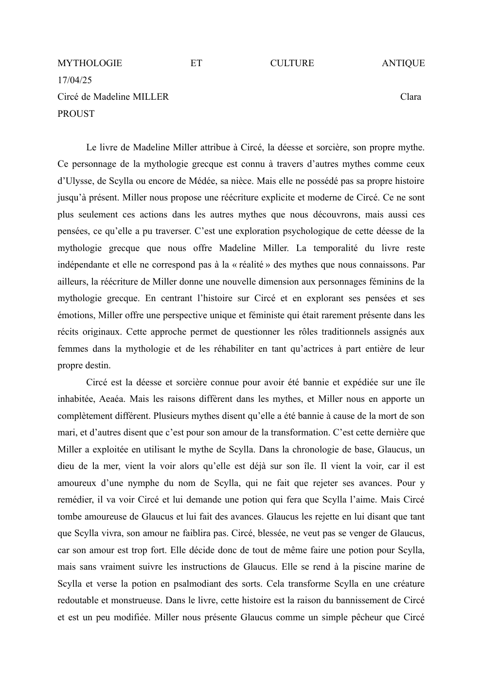 Prévisualisation du document le mythe de Circé - Madeline Miller