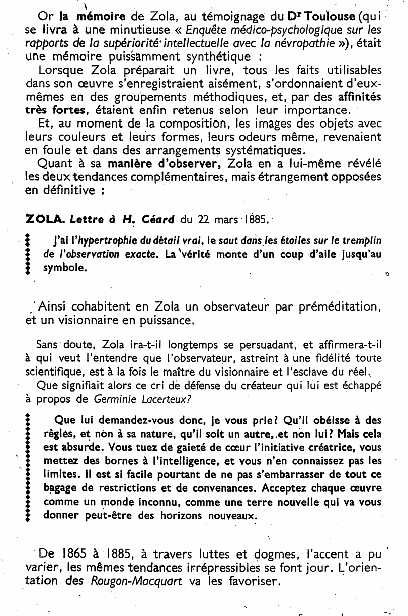 Prévisualisation du document LE NATURALISME DE EMILE ZOLA