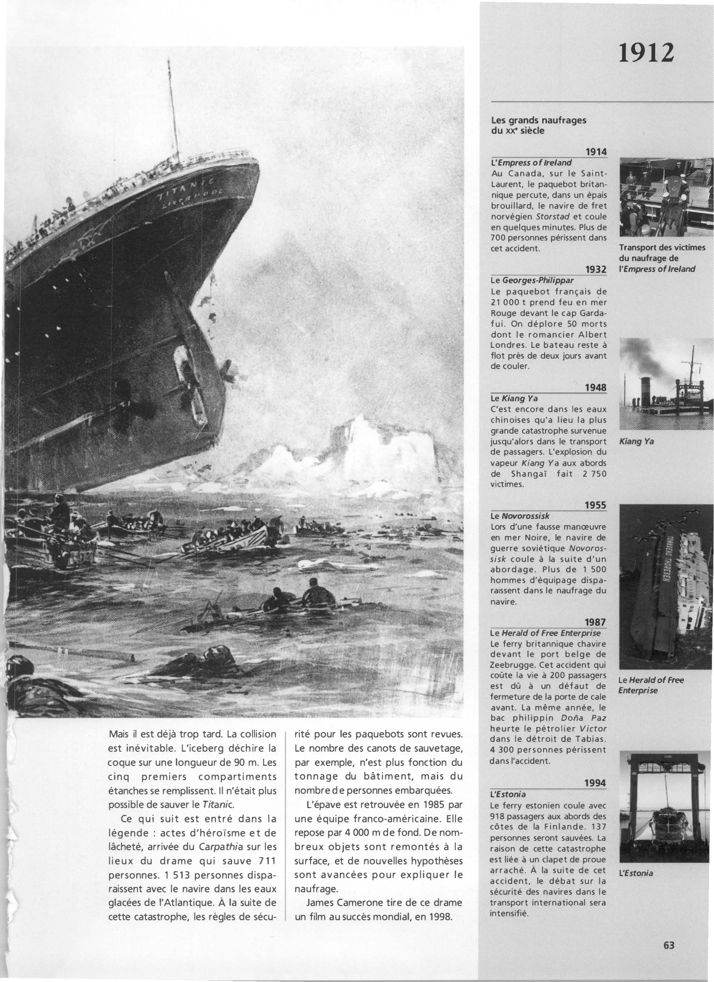 Prévisualisation du document Le naufrage du Titanic