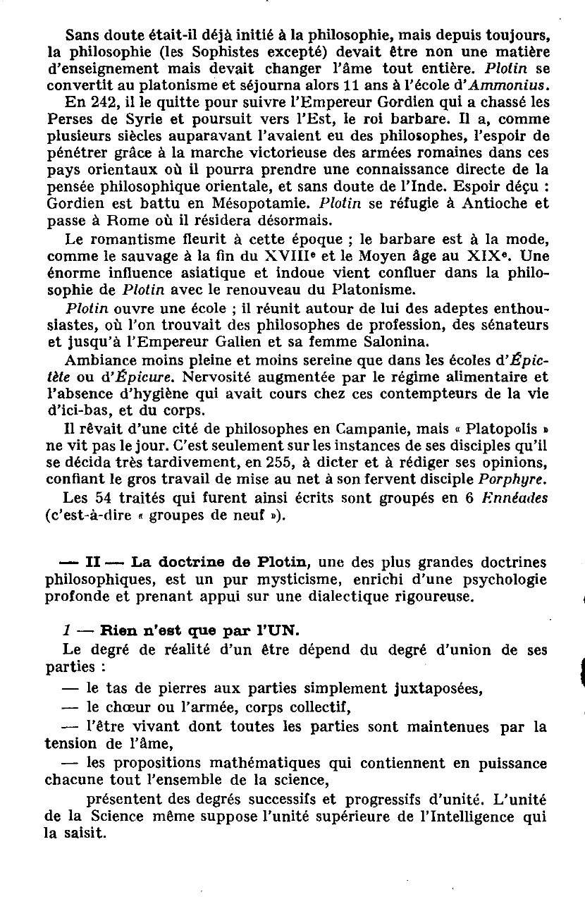 Prévisualisation du document LE NÉO-PLATONISME DANS LES PREMIERS APRÈS SIÈCLES J.-C.
