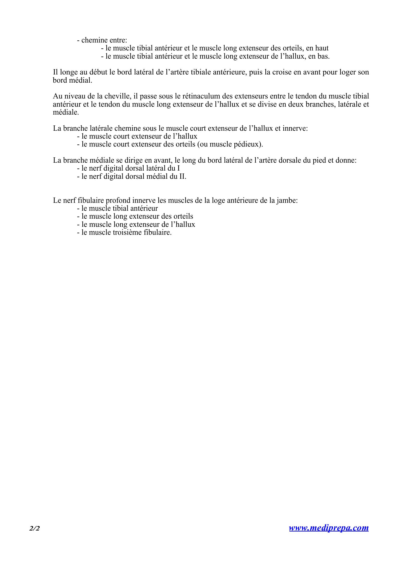 Prévisualisation du document LE NERF FIBULAIRE COMMUN