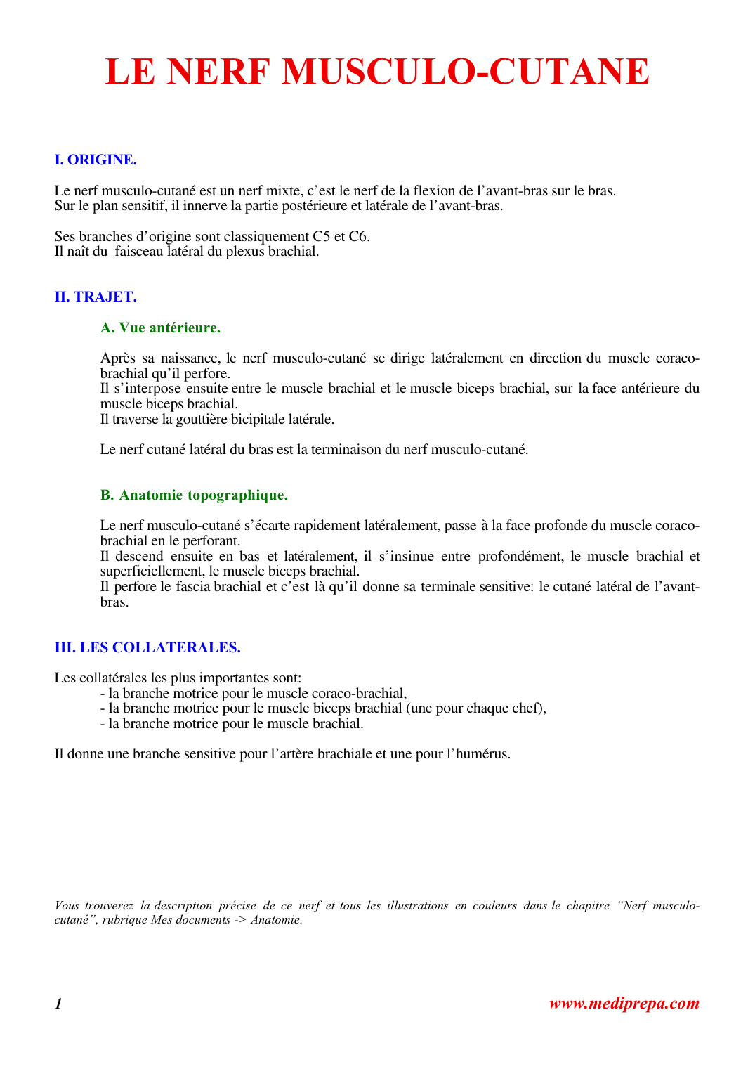 Prévisualisation du document LE NERF MUSCULO-CUTANE.