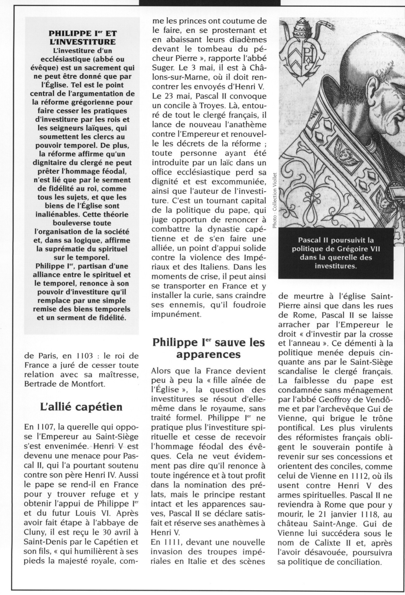 Prévisualisation du document Le pape Pascal II  se réfugie en France