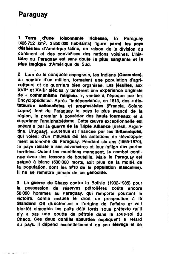 Prévisualisation du document Le Paraguay