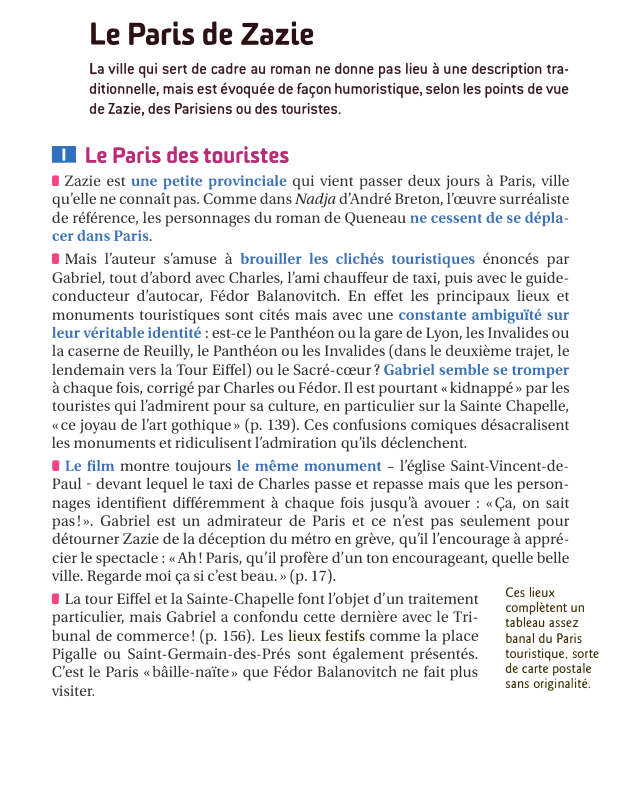 Prévisualisation du document Le Paris de Zazle
La ville qui sert de cadre au roman ne donne pas lieu à une description tra­...