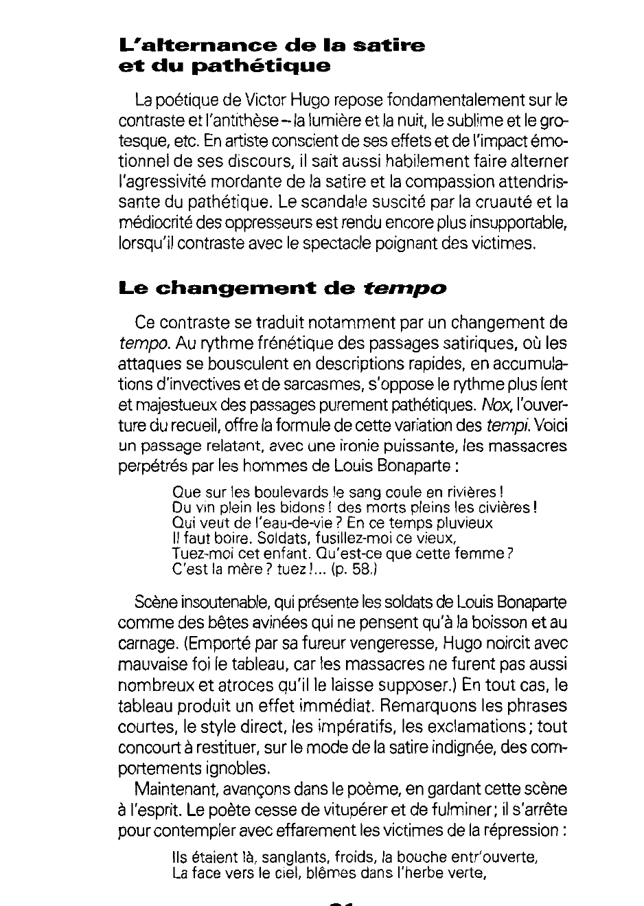 Prévisualisation du document Le pathétique et la pitié DANS Les ''Châtiments'' de Victor Hugo