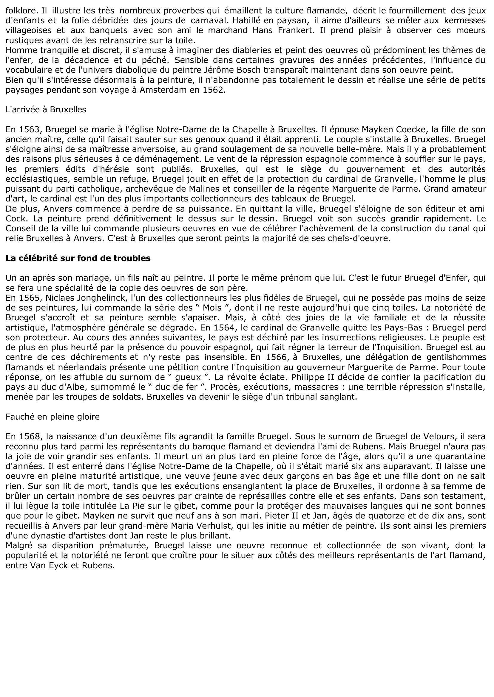 Prévisualisation du document Le Pays de cocagne de Bruegel (Analyse du tableau)